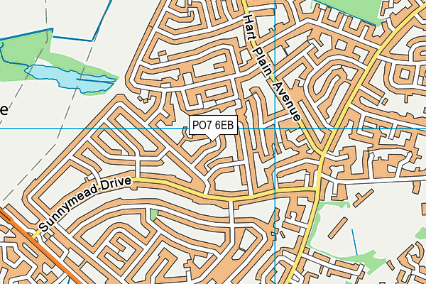 PO7 6EB map - OS VectorMap District (Ordnance Survey)