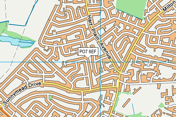 PO7 6EF map - OS VectorMap District (Ordnance Survey)