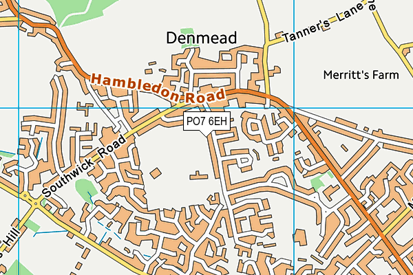 PO7 6EH map - OS VectorMap District (Ordnance Survey)