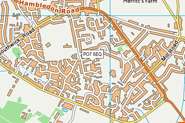 PO7 6EQ map - OS VectorMap District (Ordnance Survey)