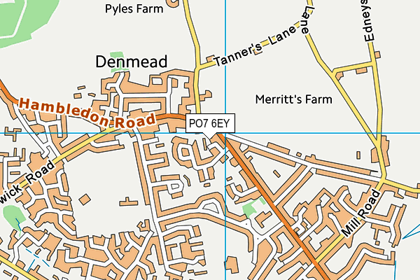 PO7 6EY map - OS VectorMap District (Ordnance Survey)