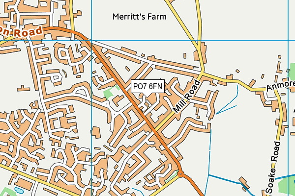 PO7 6FN map - OS VectorMap District (Ordnance Survey)