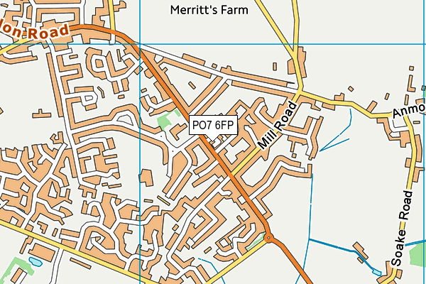 PO7 6FP map - OS VectorMap District (Ordnance Survey)