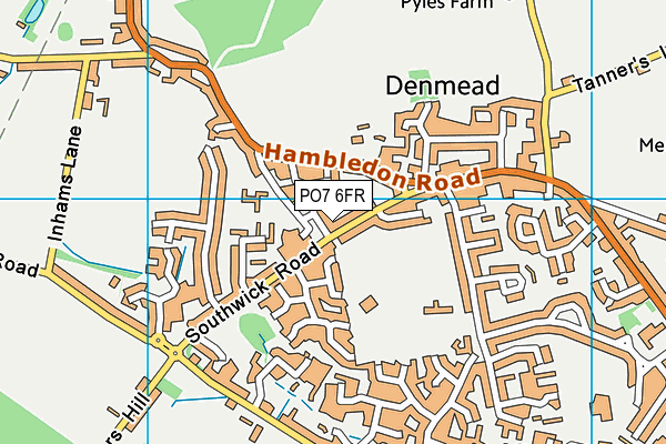 PO7 6FR map - OS VectorMap District (Ordnance Survey)