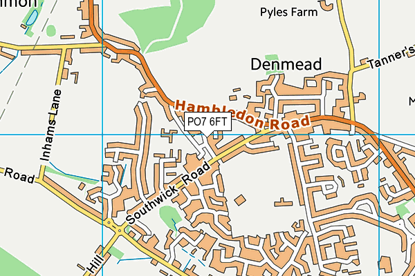 PO7 6FT map - OS VectorMap District (Ordnance Survey)