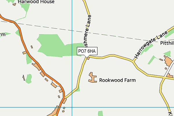 PO7 6HA map - OS VectorMap District (Ordnance Survey)