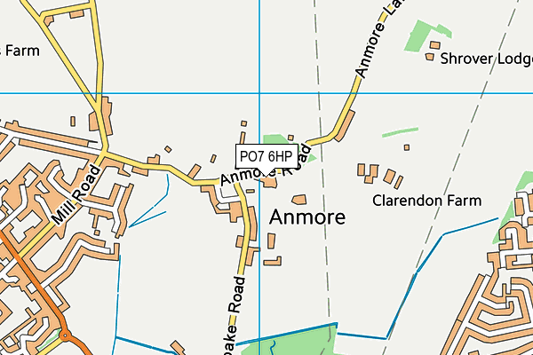 PO7 6HP map - OS VectorMap District (Ordnance Survey)