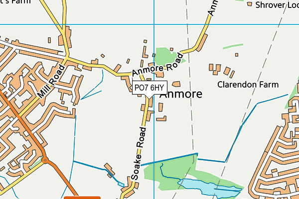 PO7 6HY map - OS VectorMap District (Ordnance Survey)