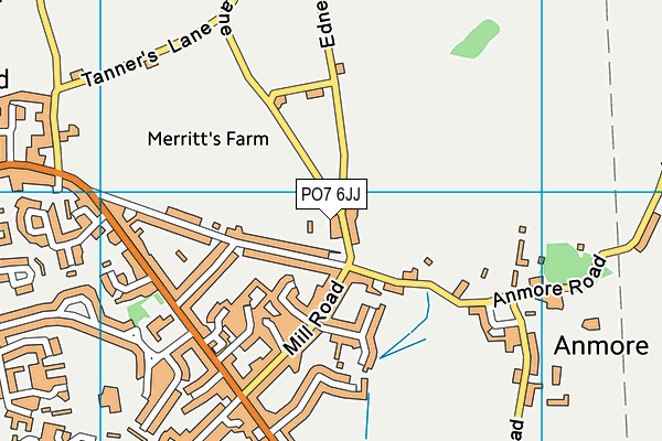 PO7 6JJ map - OS VectorMap District (Ordnance Survey)