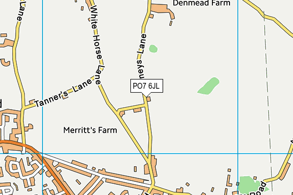 PO7 6JL map - OS VectorMap District (Ordnance Survey)
