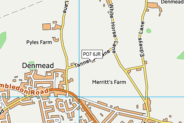 PO7 6JR map - OS VectorMap District (Ordnance Survey)