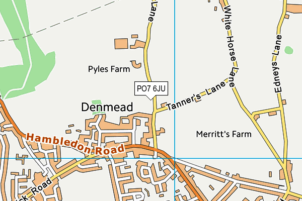 PO7 6JU map - OS VectorMap District (Ordnance Survey)