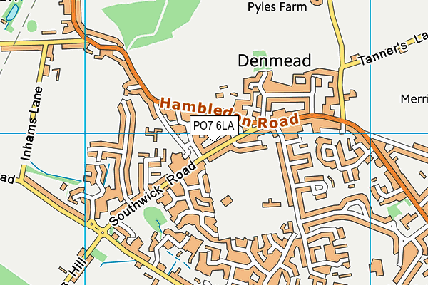 PO7 6LA map - OS VectorMap District (Ordnance Survey)