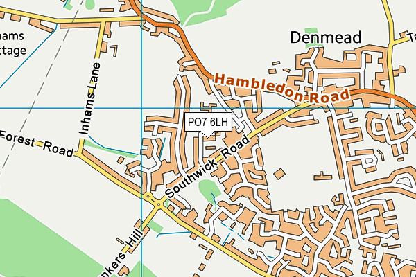 PO7 6LH map - OS VectorMap District (Ordnance Survey)