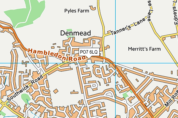 PO7 6LQ map - OS VectorMap District (Ordnance Survey)