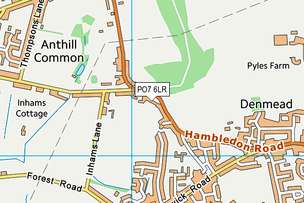 PO7 6LR map - OS VectorMap District (Ordnance Survey)