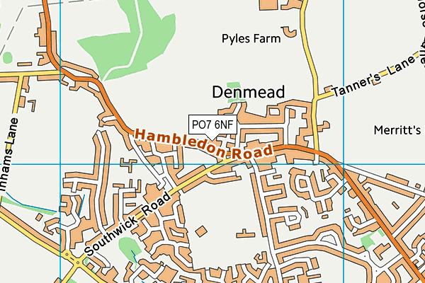 PO7 6NF map - OS VectorMap District (Ordnance Survey)