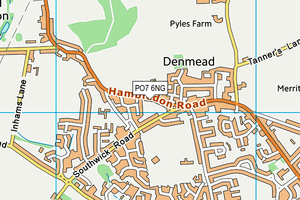 PO7 6NG map - OS VectorMap District (Ordnance Survey)
