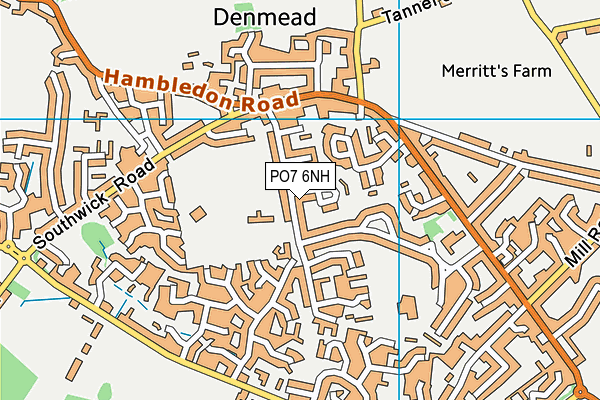 PO7 6NH map - OS VectorMap District (Ordnance Survey)