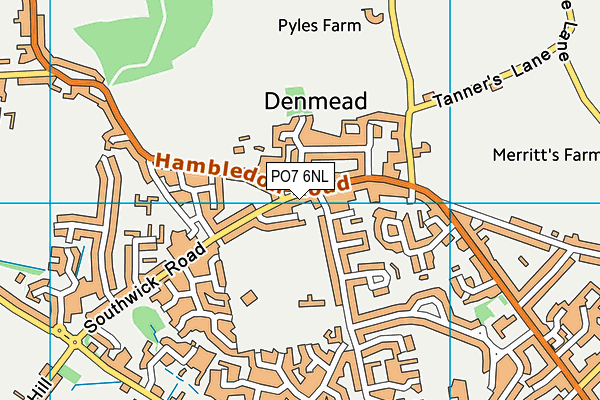 PO7 6NL map - OS VectorMap District (Ordnance Survey)