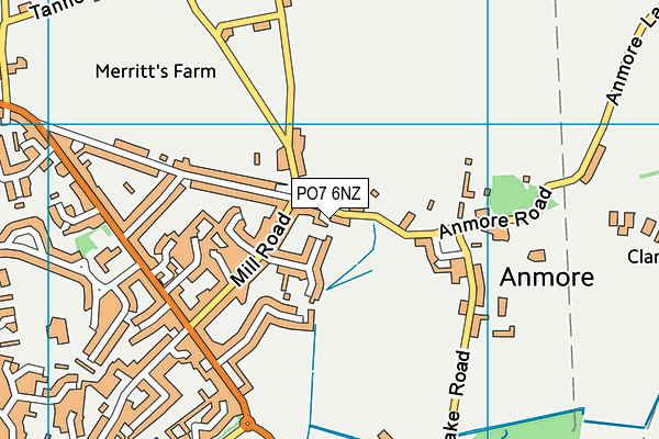 PO7 6NZ map - OS VectorMap District (Ordnance Survey)