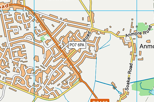 PO7 6PA map - OS VectorMap District (Ordnance Survey)