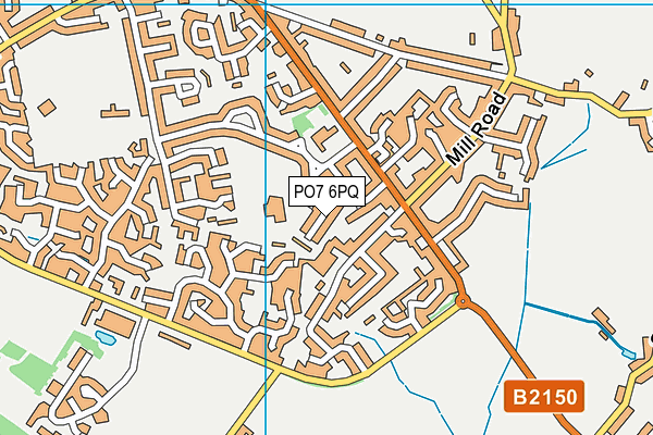 PO7 6PQ map - OS VectorMap District (Ordnance Survey)