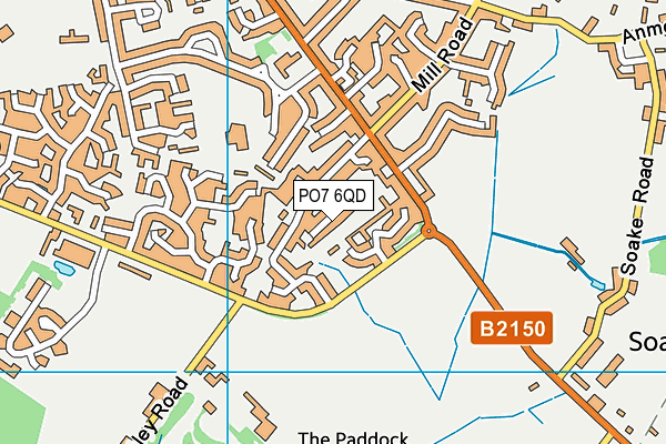 PO7 6QD map - OS VectorMap District (Ordnance Survey)