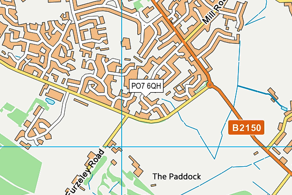 PO7 6QH map - OS VectorMap District (Ordnance Survey)