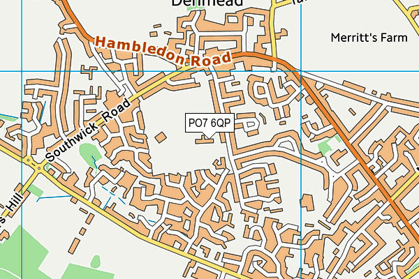 PO7 6QP map - OS VectorMap District (Ordnance Survey)