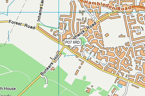 PO7 6RD map - OS VectorMap District (Ordnance Survey)