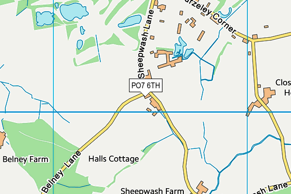 PO7 6TH map - OS VectorMap District (Ordnance Survey)