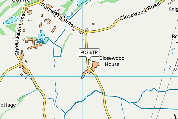 PO7 6TP map - OS VectorMap District (Ordnance Survey)