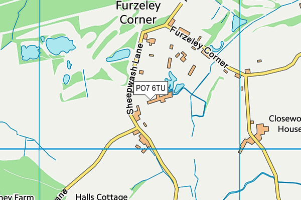 PO7 6TU map - OS VectorMap District (Ordnance Survey)