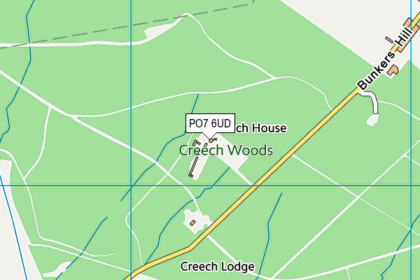 PO7 6UD map - OS VectorMap District (Ordnance Survey)