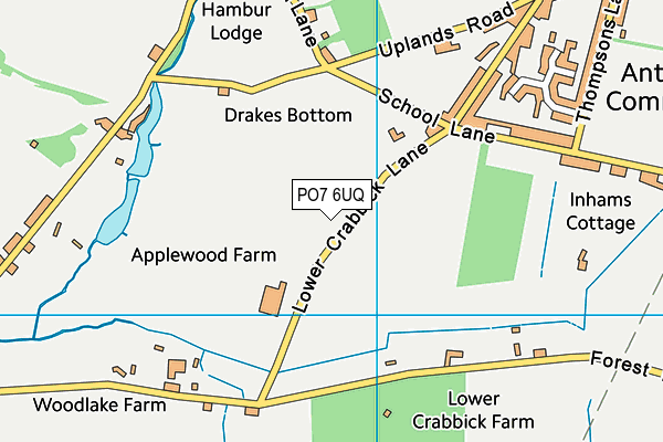 PO7 6UQ map - OS VectorMap District (Ordnance Survey)