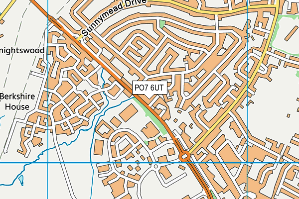 PO7 6UT map - OS VectorMap District (Ordnance Survey)
