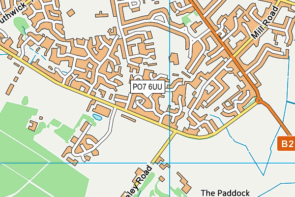 PO7 6UU map - OS VectorMap District (Ordnance Survey)