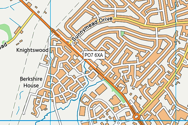 PO7 6XA map - OS VectorMap District (Ordnance Survey)