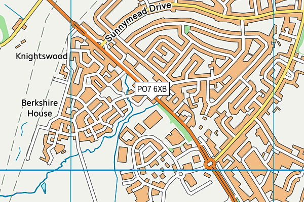 PO7 6XB map - OS VectorMap District (Ordnance Survey)