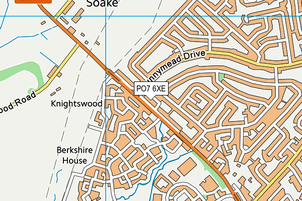 PO7 6XE map - OS VectorMap District (Ordnance Survey)