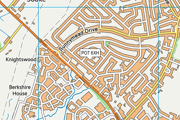 PO7 6XH map - OS VectorMap District (Ordnance Survey)