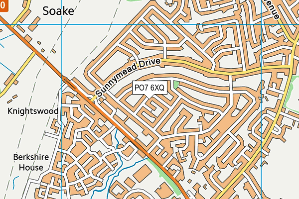 PO7 6XQ map - OS VectorMap District (Ordnance Survey)