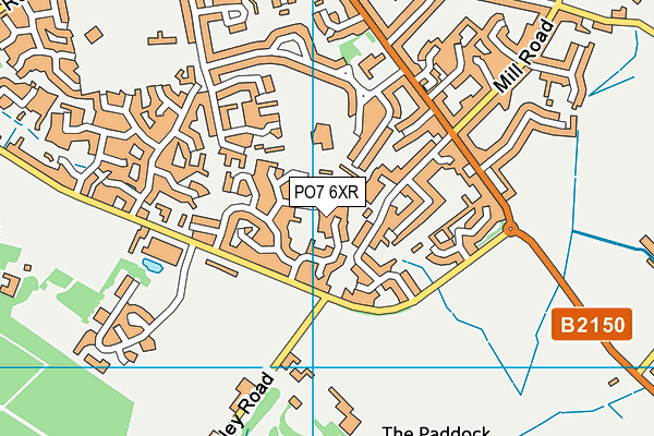 PO7 6XR map - OS VectorMap District (Ordnance Survey)