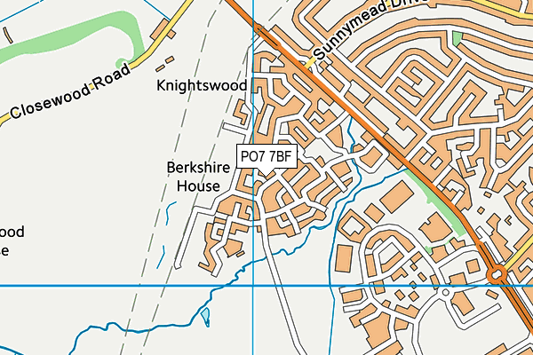 PO7 7BF map - OS VectorMap District (Ordnance Survey)