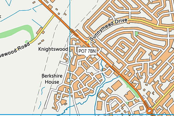 PO7 7BN map - OS VectorMap District (Ordnance Survey)