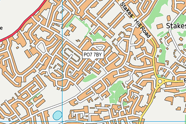 PO7 7BY map - OS VectorMap District (Ordnance Survey)