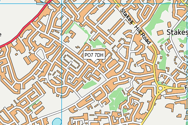 PO7 7DH map - OS VectorMap District (Ordnance Survey)