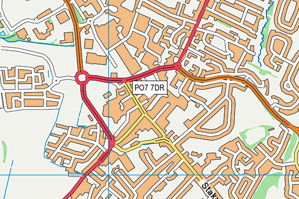 PO7 7DR map - OS VectorMap District (Ordnance Survey)