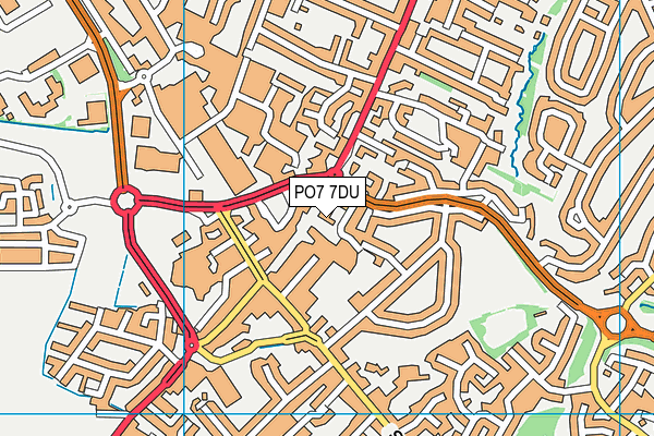 PO7 7DU map - OS VectorMap District (Ordnance Survey)